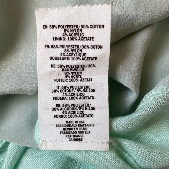 NANETTE LEPORE Mixed Fabric Top NWT $228 Size Small Light Green - Picture 8 of 9